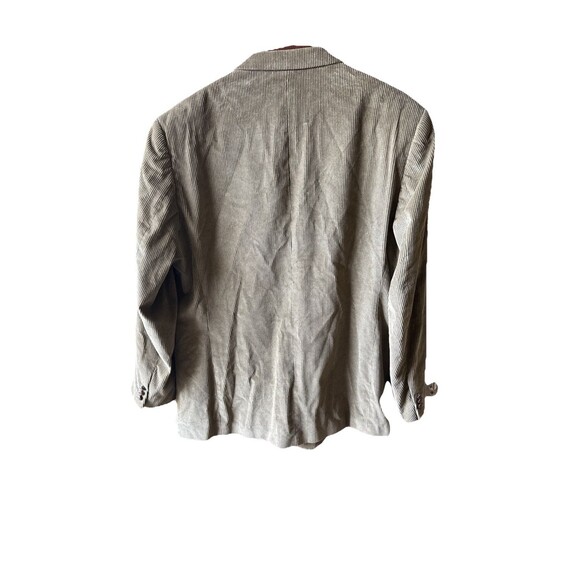 Monsieur Adolfo Khaki Brown Corduroy Sport Coat Suit Jacket Blazer Sz 46L - Picture 3 of 9